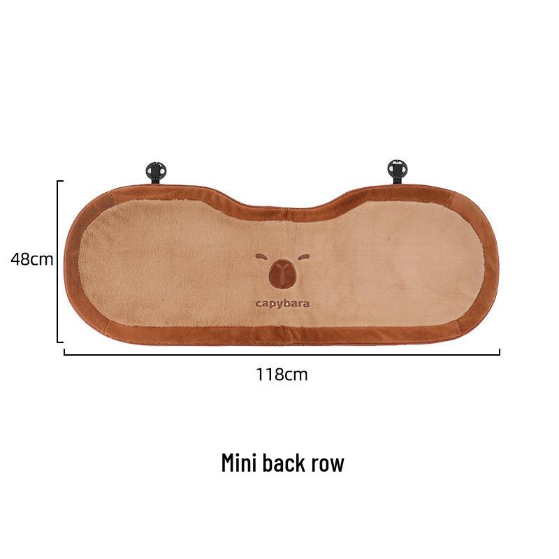 Capybara Plush Car Seat Neck and Lumbar Support Pillow Set