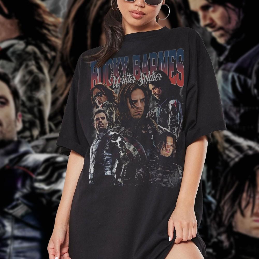 

Bucky Barnes Winter Soldier T shirt Sebastian Stan T Shirt The Falcon And Win Unisex T-Shirt S