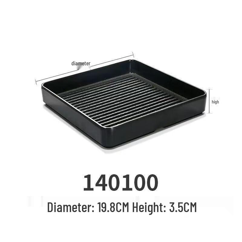 Jijun Commercial Melamine Black Frosted Fish Plate