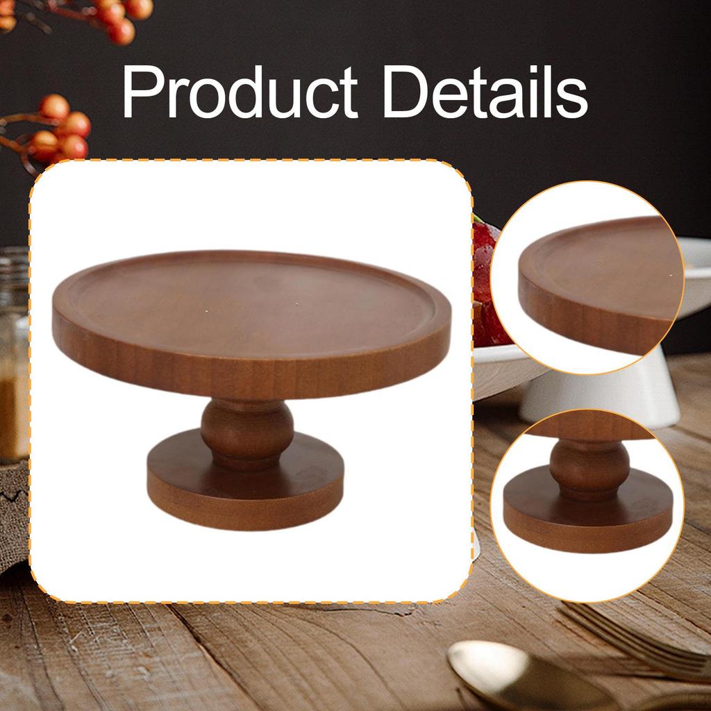 Cake Stand Cupcake Pedestal Rustic Dessert Display Plate Fruit for Party Cakes Shower