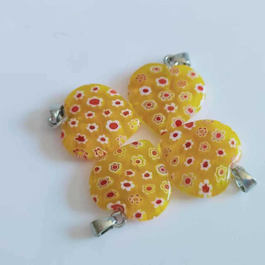 Heart-Shaped Natural Agate Pendant Necklace - 20mm Crystal Stone