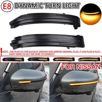 Dynamic Blinker For Nissan X-Trail T32 Qashqai J11 Murano Z52 Navara NP300 Pathfinder Juke LED Turn Signal Lights Mirror