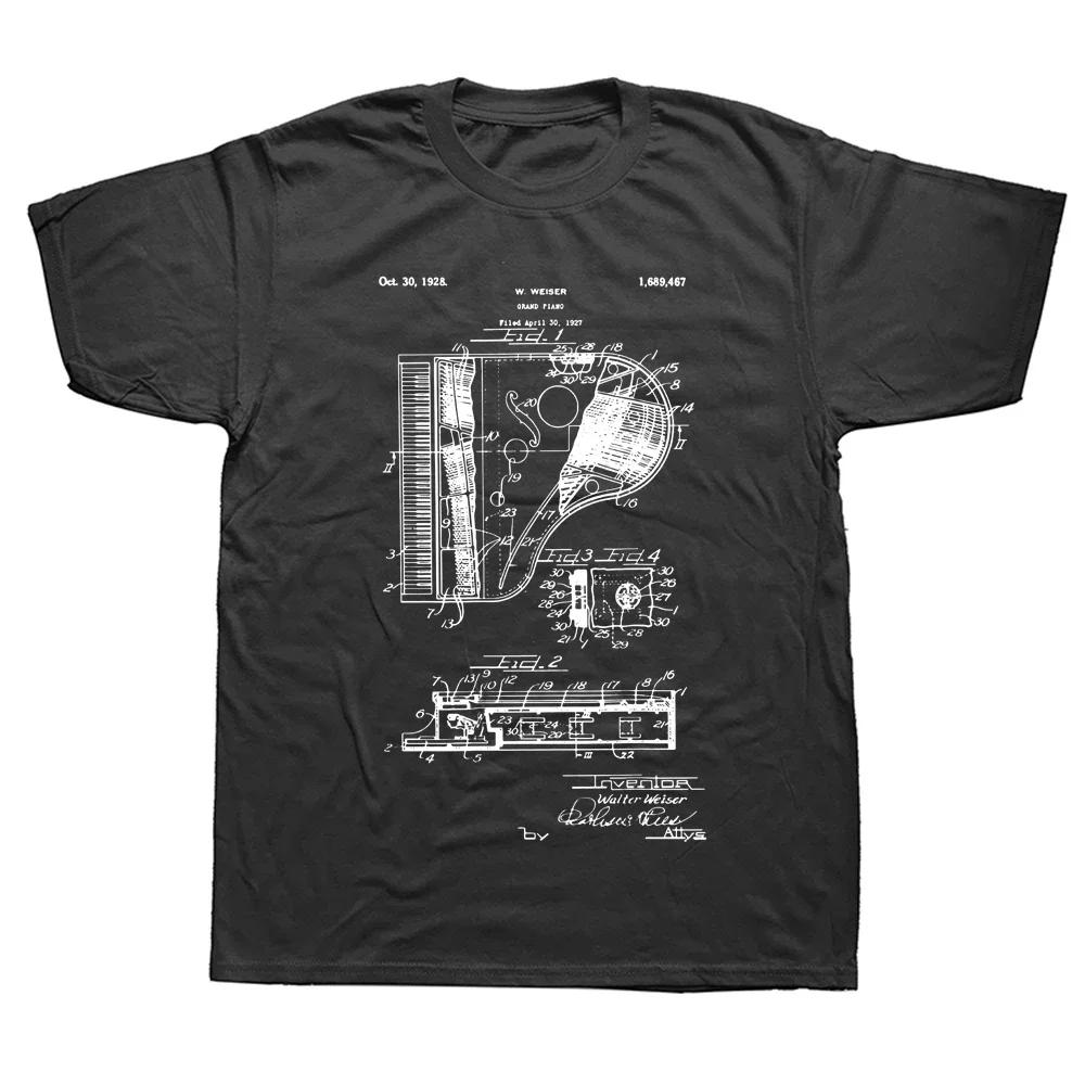 Graphic Fashion Casual Cotton Streetwear Funny Grand Pian... XXXL