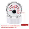 2" 52MM Voltmeter for Marine Boat Car 8-16V VOLTS with Warning Light 7Color Light Voltage Gauge Waterproof Auto Car Gauge Custom