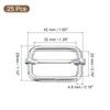 25 Adet Metal Kaydırmalı Toka 1 Metal Çinko Alaşım Ayarlanabilir Tokalar Sırt Çantası ve Çanta Kayışları İçin Düz Kaydırmalı Kayış Tokaları Beyaz [uxcell] 1/4"