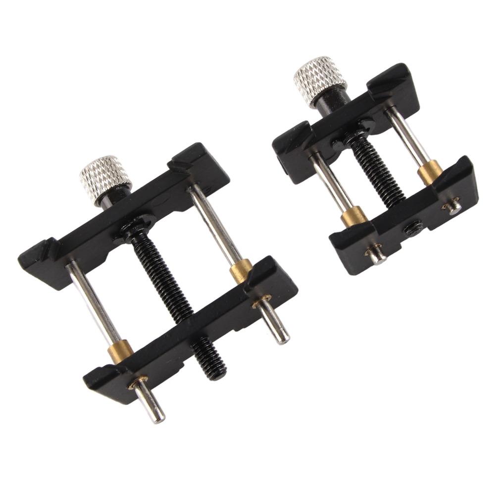 2Pcs Different Sizes Watch Repair Tool Black Watch Movement Base  for Professional Repair