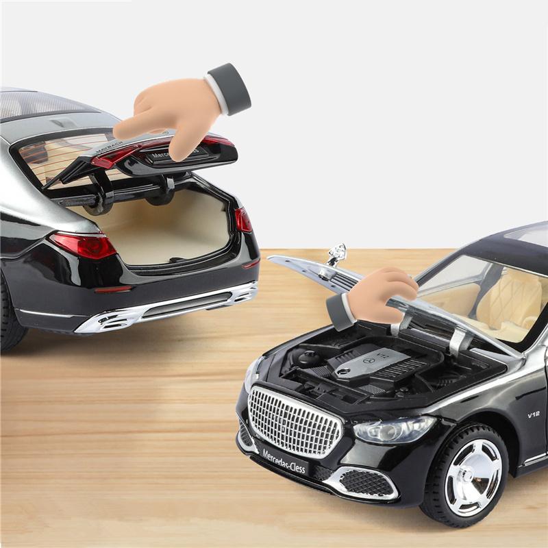 Key Control 1/24 Maybachs S680 Alloy Luxy Car Model Diecasts Metal Vehicles Car Model Simulation Sound Light Childrens Toys Gift