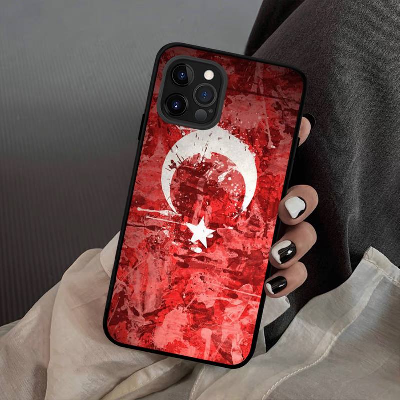 Flag Turkey Istanbul Antalya Mustafa Wolf Phone Case Silicone Soft for Iphone 14 13 12 11 Pro Mini XS MAX 8 7 6 Plus X XS XR