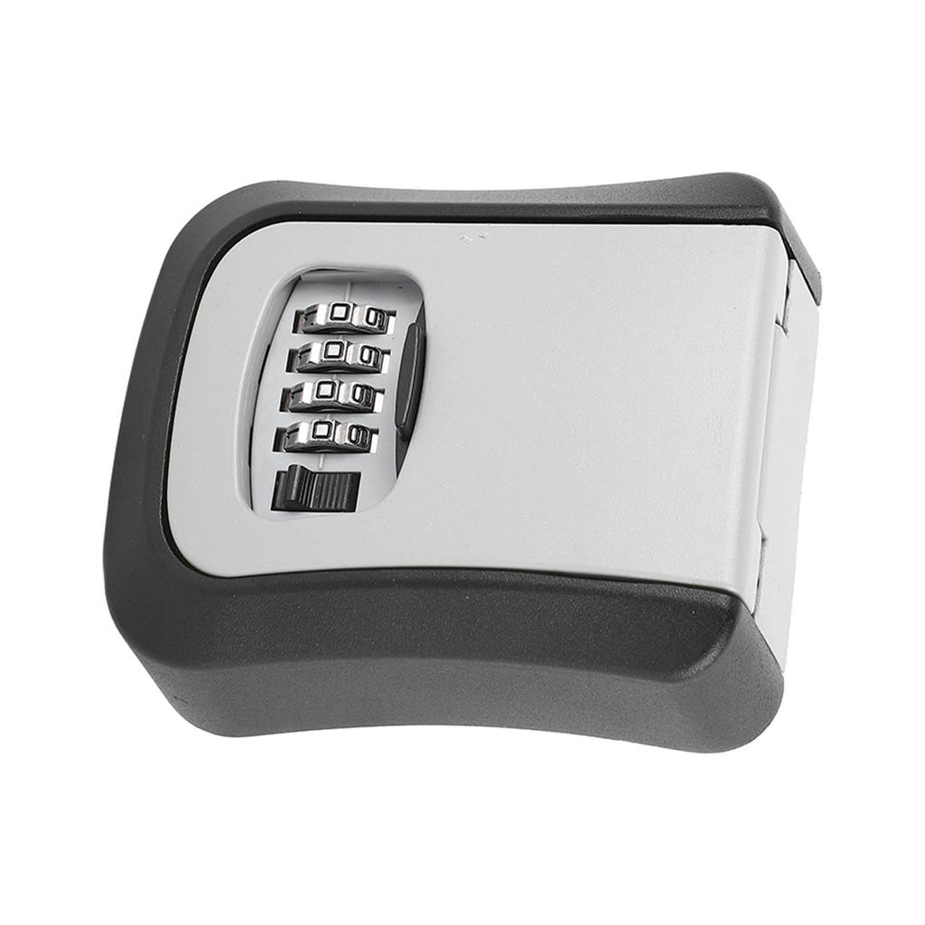 Key Lock Box Wall Mounted Resettable 4 Digits Combination Lockbox Waterproof Outdoor Key Hider for