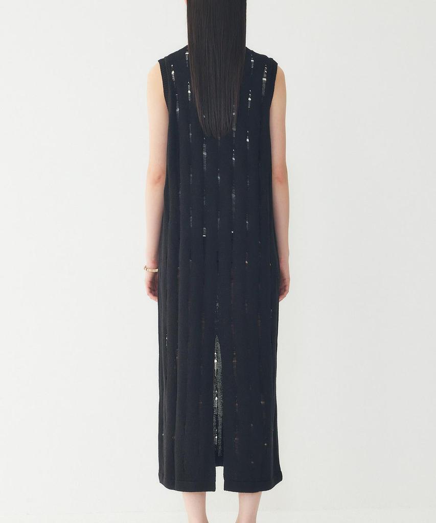 STUDIO TOMBOY Damaged Knit Sleeveless Dress_Black 9106241222