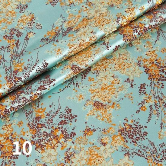 75*100cm Faux Silk Satin Fabric Brocade Damask Embroidery Floral Dress Sew Craft