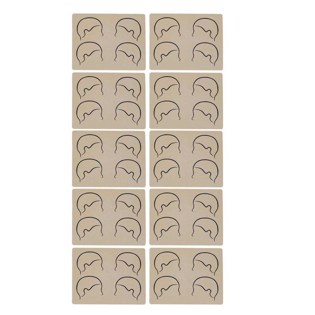 10pcs Scalp Tattoo Practice Skin Double Sides Pre Print Scalp Training Skin Micropigmentation