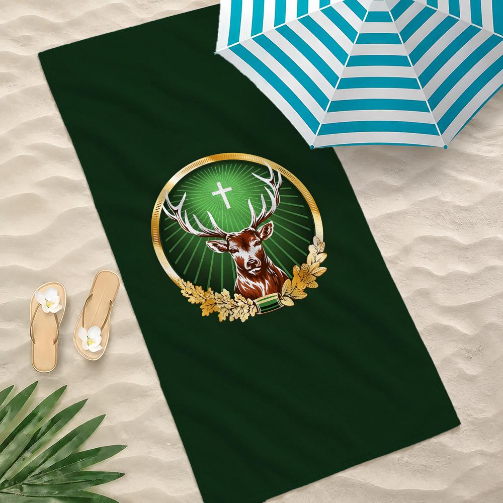 Marke Jaegermeister Handtuch Handtuch Strandtuch Übergröße Schnelltrocknendes Handtuch Saugfähig Weich Schwimmen Strandhandtücher für Männer Frauen