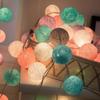 USB LED Cotton Ball String Lights for Holiday Room Decoration