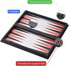3-in-1 Magnetic Chess, Checkers, Backgammon Board Game Set, 12.5' Folding Travel Game for Kids & Adults (Gold & Silver)