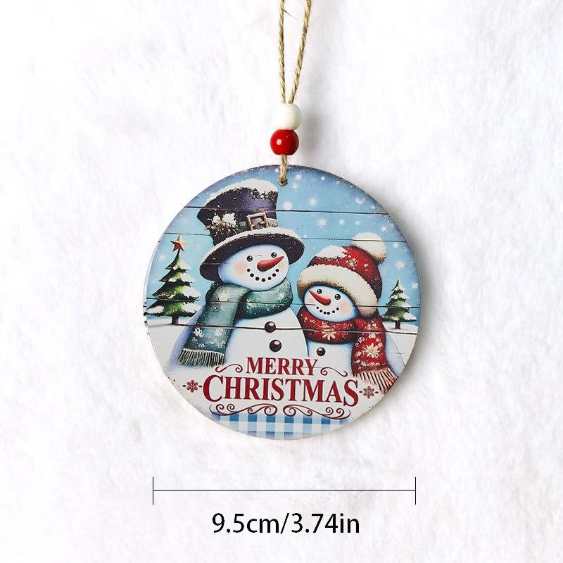 Xmas Tree Hanging Decoration, Wood Crafted, Christmas Ornaments, Fun Party Scene Props, Festive Gift