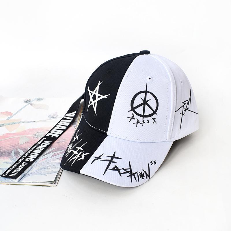 Gorra de Béisbol Trendy con Pico de Pato y Graffiti para Hombres y Mujeres - Estilo Hip Hop, para Exteriores
