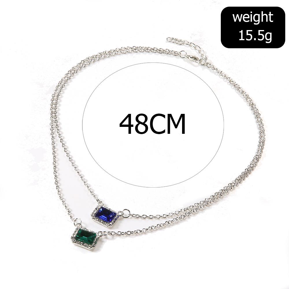 Big-Name Fashion Street Shot Personalized Popular Women'S Diamond Chain Multi-Layer Necklace Party Accessories