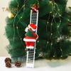 Weihnachtsmann mit Musikalischer Puppe, Weihnachtsmann, Kletterleiter, Perlen, Hängedekoration, elektrisches Kinderspielzeug für Weihnachtsbaum, Hochzeitsfeier