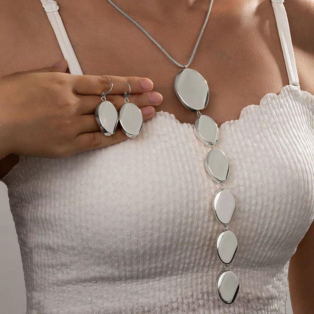 Metal Style Exaggerated Pendant Jewelry Set Y-Shape Women's Jewelry Set Fashion Jewelry Set  Girl