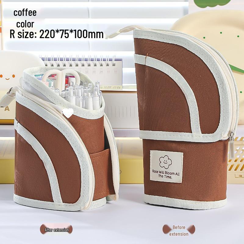 Teleskopiskt Multifunktionellt Pennskrin: Pennställ med stor kapacitet för studenter