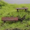 Mini Dollhouse Miniature Wooden Bench Wooden Stool Fairy Garden Miniatures Decor  Kids Gift
