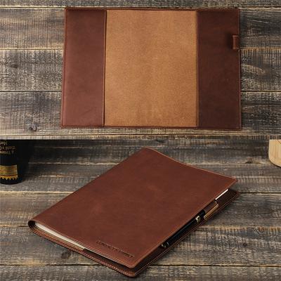 Retro Leder Buchhülle Schutzhülle mit Stifthalter Business Notizblock Notizbuch Buchhülle Büro Schulbedarf