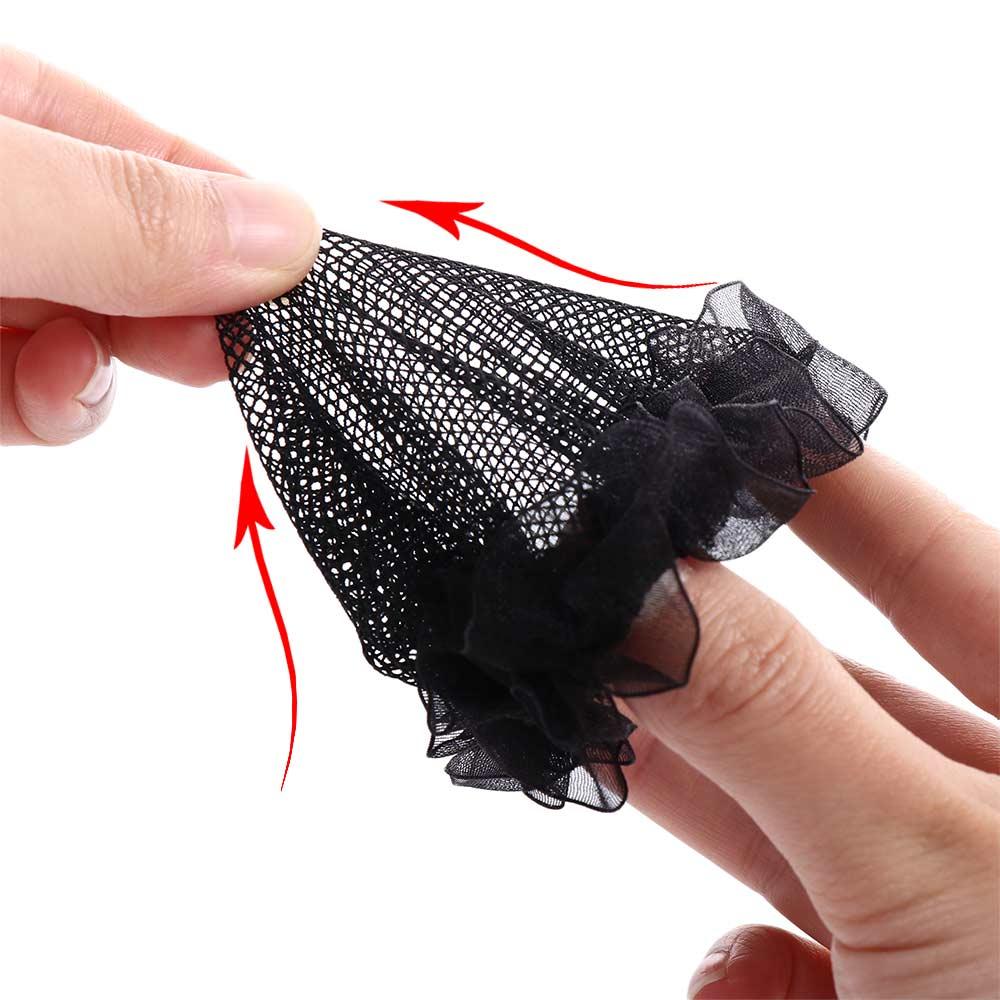 Hollow Lace Hairbands Ballet Bun Hair Nets Hair Holder Girls Drawstring Snoods Ponytail Holder