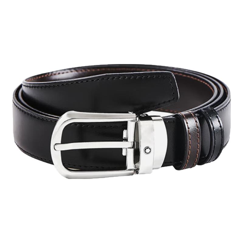 Montblanc Men's Reversible Leather Pin Buckle Belt