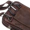 2025 Men's Messenger Bag Cowhide Leather Bag Mobile Phone Pouch Men Wallet Small Travel Waist Bag Male Multi-Pockets Chest Bag