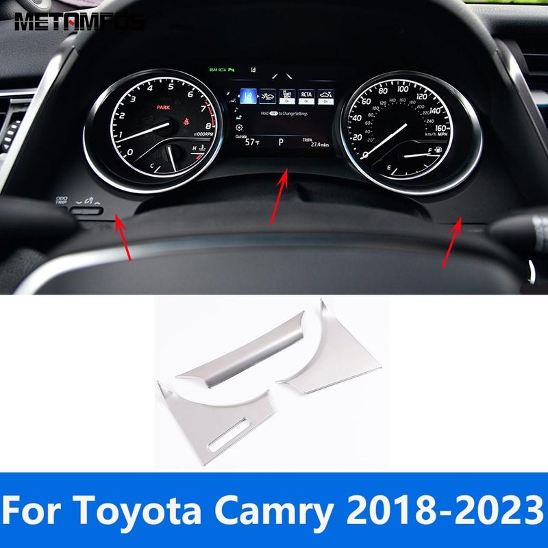 Car Dashboard Trument Board Cover Trim For Toyota Camry 2018      Stainless Steel Interior Accessories