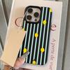 Phone Case For iPhone 17 Pro Max 16 15 14 13 12 11 Pro 14 15 Plus 17 Air Lemon Stripe Pattern Shockproof Silicone Soft Cover