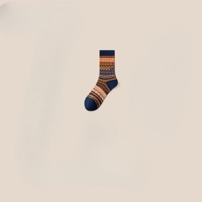 Long-Sleeved Park Retro Ethnic Children's Fall-Winter Trendy Stacked Leggings Mid-Calf Leggings