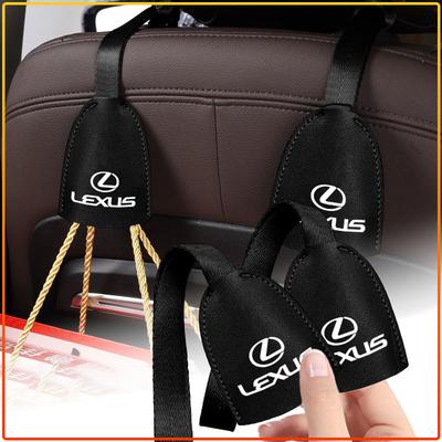 1/2pcs Leather Car Seat Back Hooks Portable Hanging Bag Rack For Lexus ES300 RX330 RX300 GS300 IS250 IS200 CT200h NX RX GS GX CT