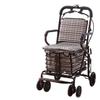 Leide Zhu Foldable Mobility Handcart: Sit & Push Shopping Trolley for Elderly