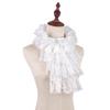 Halloween Retro Victorian Lace Jabot Collar and Cuffs Set Colonial Lace Collar Detachable Faux Sleeve Costume Accessory