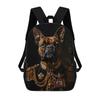 Dog Emperor Sac A Dos Printed Zipper Backpack Book Bag School Bags For Girls  17 Inch School Backpack Bag