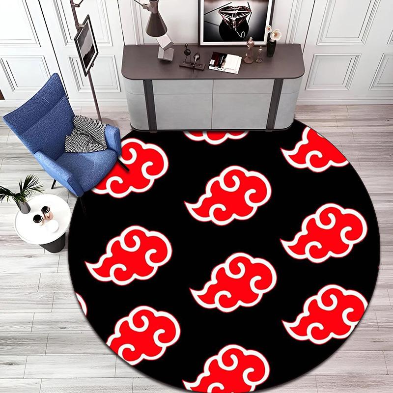 Famous Cartoon NARUTO Protagonist Uzumaki Naruto Round Carpet Soft Home Decoration Anti-slip Door Mat Outdoor Picnic Mat Carpet M7