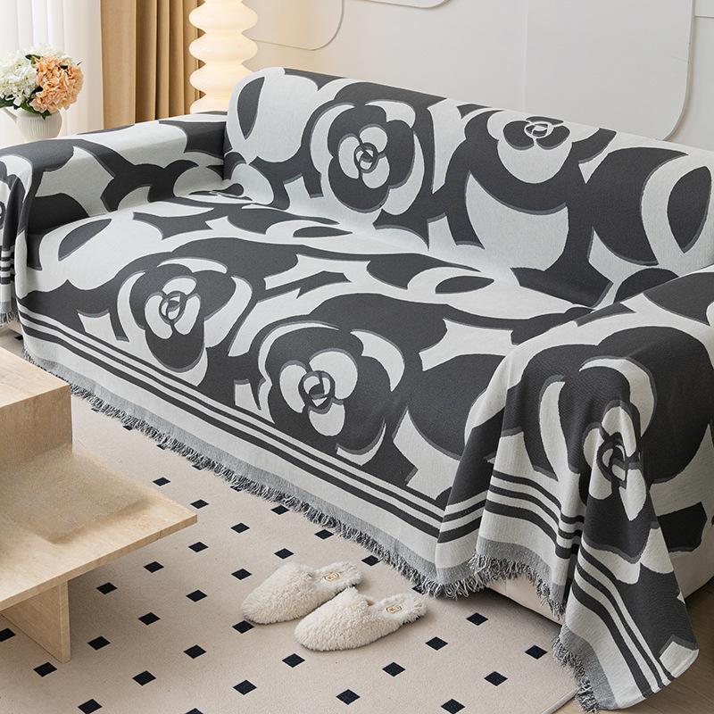 

Printed Chenille Sofa Towel Full Covered Universal Non-Slip Ins Cushion Cover for All Seasons Sofa Slipcover 180*130