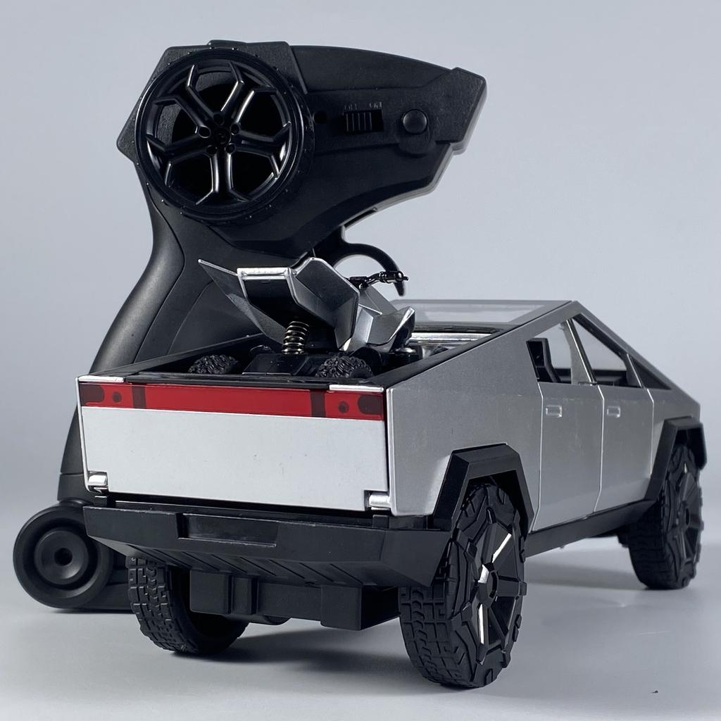1/24 Tesla Cybertruck RC Car Off Road SUV Pickup Truck Alloy Die Cast Model Car Remote Control Car Gifts Competition Car Boys Toy Kids