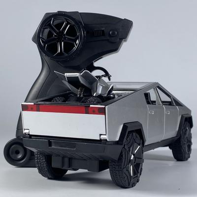 1:24 Cybertruck Carro RC Off Road SUV Caminhonete Liga Metálica Fundida Modelo de Carro Carro com Controle Remoto Presentes Carro de Competição Brinquedo para Meninos Crianças