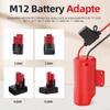 M12 Battery Adapter for Milwaukee 12V Adapter Power Wheels Battery Adapter 14 Gauge Wire with Fuses and Connectors for DIY RC