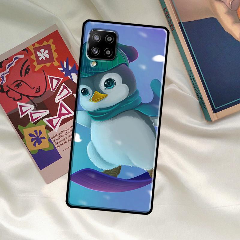 Cute Cartoon Penguin Cover For Samsung Galaxy A14 A34 A54 A12 A22 A32 A52 A72 A13 A23 A33 A53 A52S A71 A51 Case
