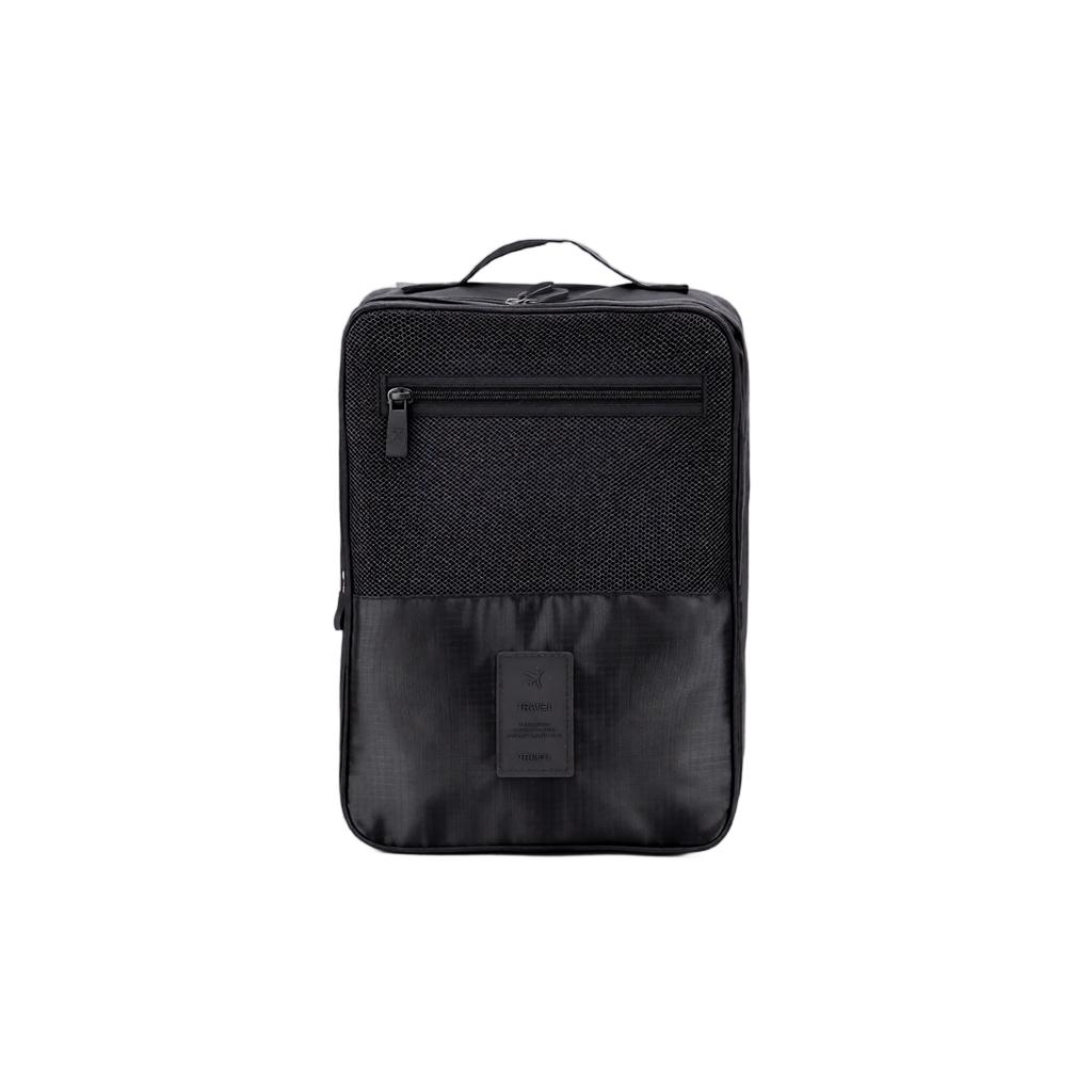 Double Layer Shoe Storage Bag Portable Travel Shoe Organizer with Zipper Mesh Top and Handle for Easy Carrying and Protection