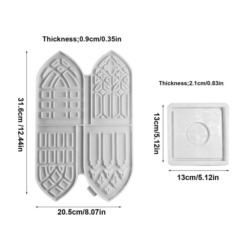 Candlestick Molds Silicone Silicone Molds Plaster Mold Gothic Decor House Shape Resin Molds Candle Holder Molds Resin Casting