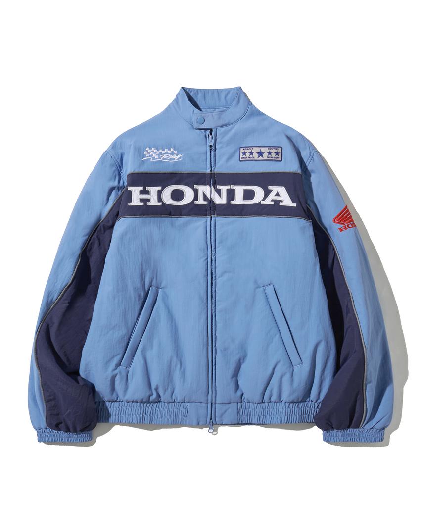 Phyps Motorcycle Piping Motorcycle Blouson Jacket Light Blue