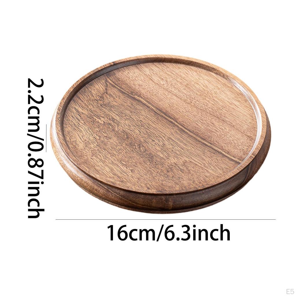 Bamboo Food Tray, Serving Platter, Snack Organizer for Breakfast and Dinner