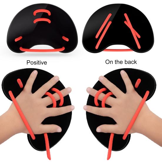 1 Pair Swimming Paddles Non-slip Adjustable Good Elasticity Soft Environmental Protection Training Correction