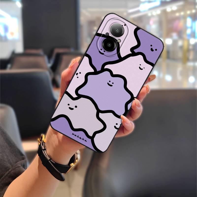 Waterproof Durable Phone Case For Realme C67 4G/Realme12 Lite Dirt-resistant Cartoon Graffiti Anti-knock Silicone TPU