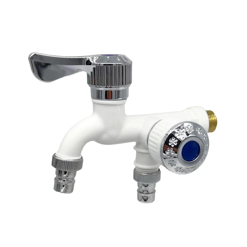 Washing Machine Faucet with An Input and Two Outputs Fast Multifunctional Opening with Double Mouth Bathroom Accessories